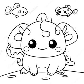 Squishmallow Axolotl Coloring Pages