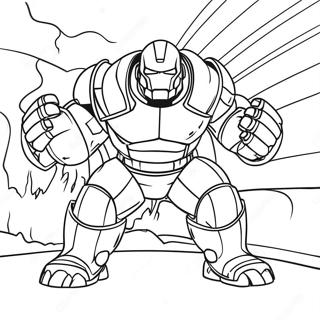 Hulkbuster In Battle Coloring Page 67515-53425