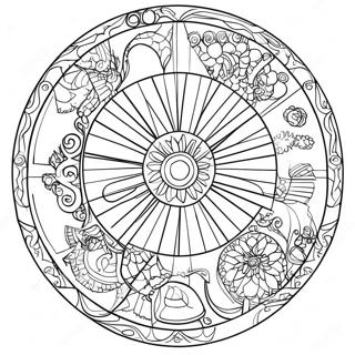 Colorful Bicycle Wheel Coloring Page 67525-53454