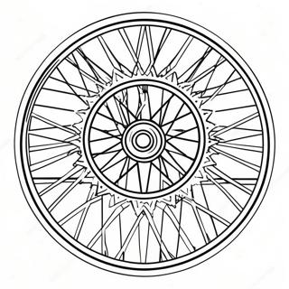 Colorful Bicycle Wheel Coloring Page 67525-53456