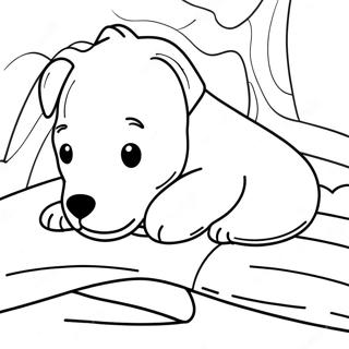 Sleeping Puppy Coloring Page 67554-53446