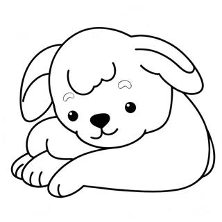 Sleeping Puppy Coloring Page 67554-53448