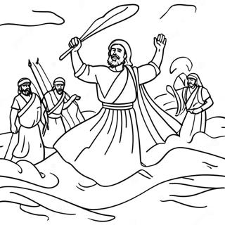 Crossing The Red Sea Coloring Pages