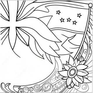 New Zealand Flag Coloring Page 67614-53503