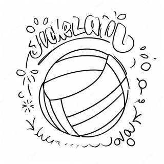 Cute Volleyball Quote Coloring Pages