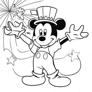 Mickey 4th Of July Coloring Pages