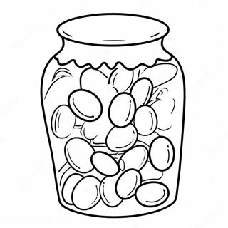 Colorful Jelly Beans In A Jar Coloring Page 67655-53534