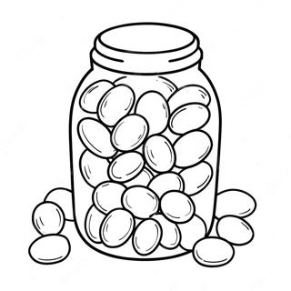 Colorful Jelly Beans In A Jar Coloring Page 67655-53535