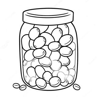 Colorful Jelly Beans In A Jar Coloring Page 67655-53536