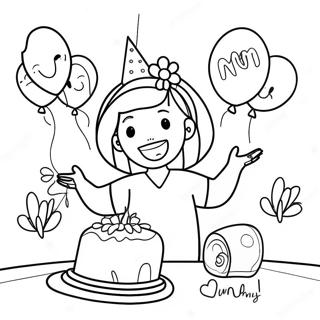 Happy Birthday Mom Coloring Page 6770-5391