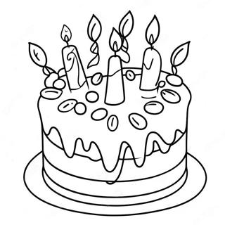 Colorful Birthday Cake For Mom Coloring Page 6771-5387