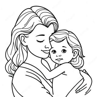 Mom And Baby Coloring Pages