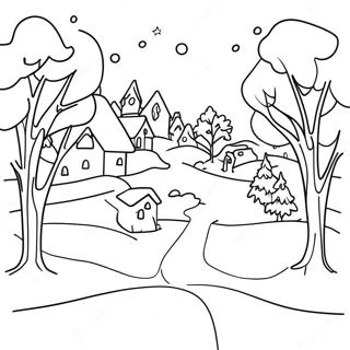 First Day Of Winter Coloring Pages