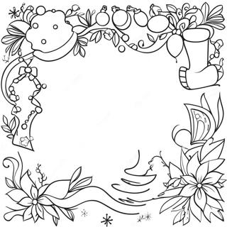 Christmas Border Clipart Coloring Page 67774-53631