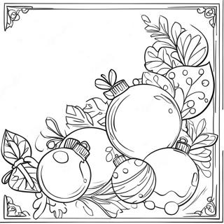 Festive Christmas Border Coloring Page 67775-53639