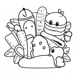 Food Emoji Coloring Pages