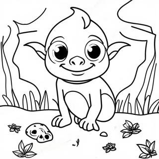 Goblincore Nature Scene Coloring Page 67824-53658