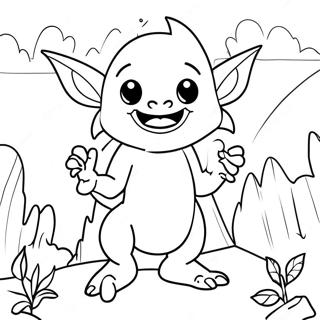 Goblincore Nature Scene Coloring Page 67824-53659