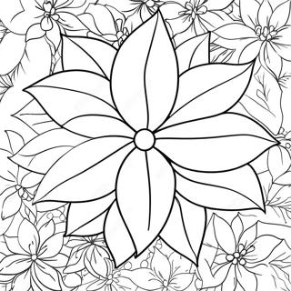 Poinsettia Template Coloring Pages