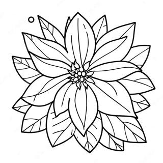 Poinsettia Flower Coloring Page 67834-53666