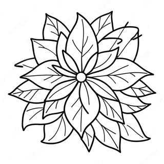 Poinsettia Flower Coloring Page 67834-53668