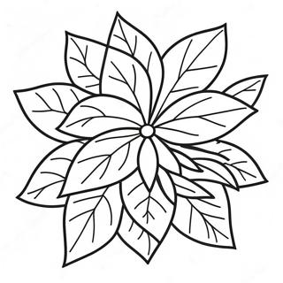 Festive Poinsettia Plant Coloring Page 67835-53675