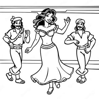 Esmeralda Dancing With Gypsies Coloring Page 67855-53702