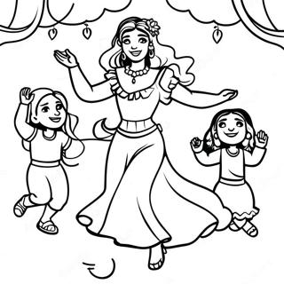 Esmeralda Dancing With Gypsies Coloring Page 67855-53704