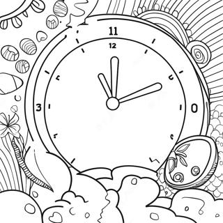 Fun Countdown Timer Coloring Page 67865-53710