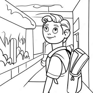 David Goes To School Coloring Pages