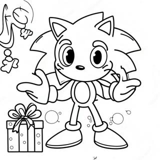 Sonic Christmas Coloring Pages