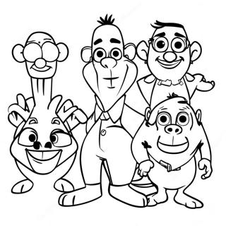 Flushed Away Movie Characters Coloring Page 67914-53738