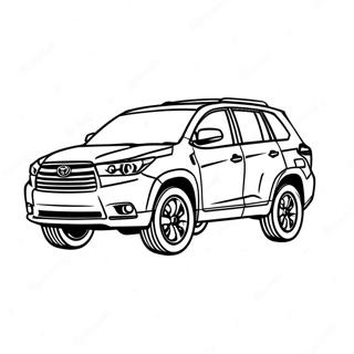 Toyota Highlander Boyama Sayfaları