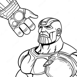 Thanos Met Infinity Handschoen Kleurplaat 6801-5414