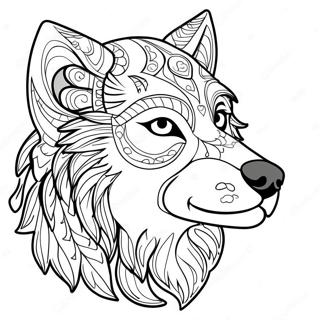 Wolf Head Coloring Pages