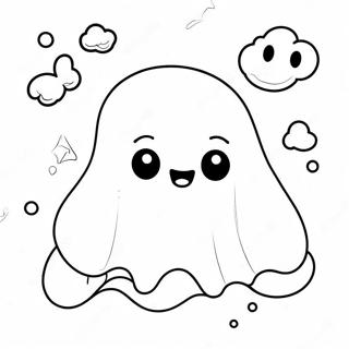 Kawaii Cute Ghost Coloring Page 68034-53829