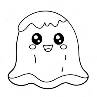 Kawaii Cute Ghost Coloring Page 68034-53830