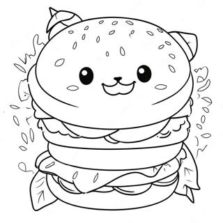 Cat Burger Coloring Pages