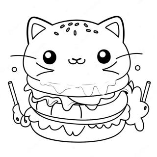 Cat Burger Coloring Page 68064-53874