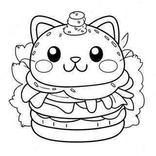 Cat Burger Coloring Pages