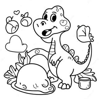 Dinosaur Thanksgiving Coloring Pages