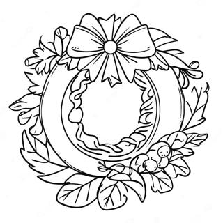 Christmas Wreath Coloring Page 6810-5421