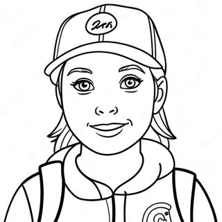 Adventurous Tomboy In A Cap Coloring Page 68135-53927