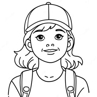 Adventurous Tomboy In A Cap Coloring Page 68135-53928