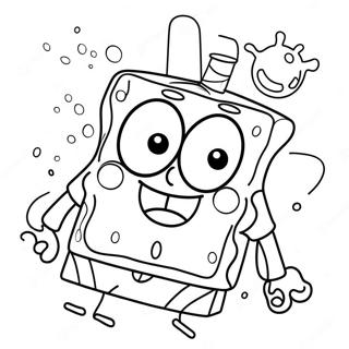 Happy Spongebob Face Coloring Page 68155-53943