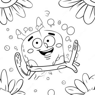 Happy Spongebob Face Coloring Page 68155-53944