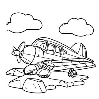 Lego Airplane Coloring Pages