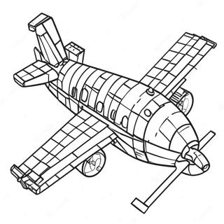 Buntes Lego Flugzeug Im Flug Ausmalbild 68165-53952