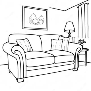 Gemütliches Sofa Ausmalbild 68234-53999