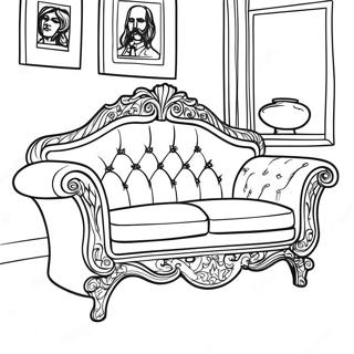 Vintage Couch Coloring Page 68235-54032